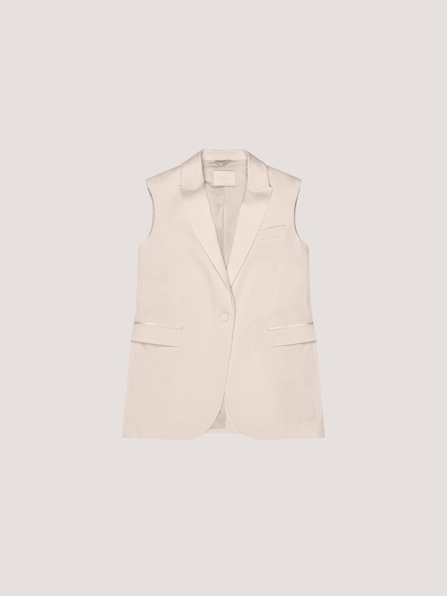 Giacca senza maniche satin