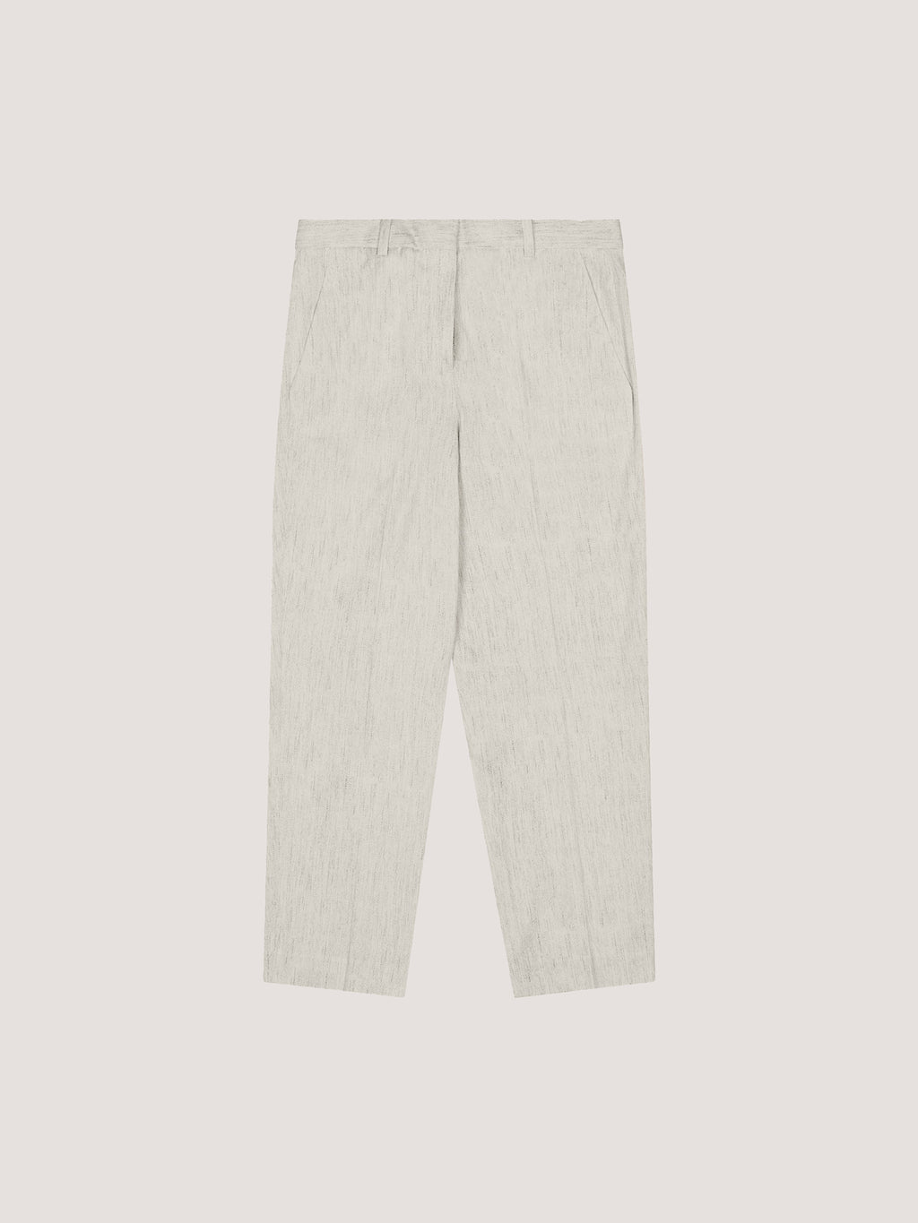 Light Herringbone carrot trousers