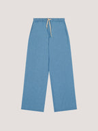 Pantalone wide leg Chambray