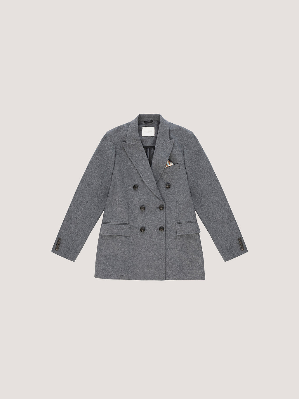 Cashmere touch double-breasted jacket