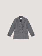 Cashmere touch double-breasted jacket