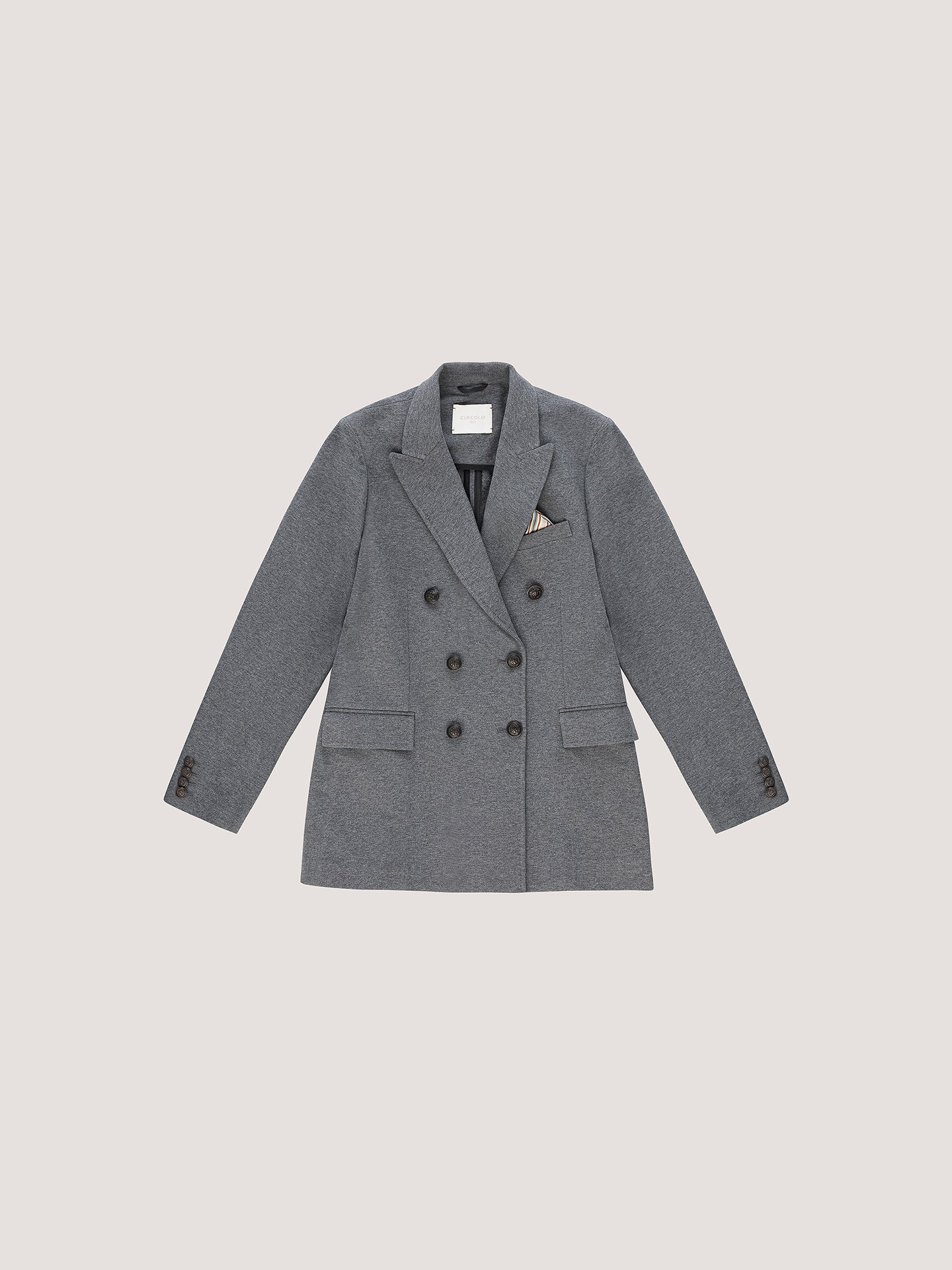 Giacca doppiopetto cashmere touch