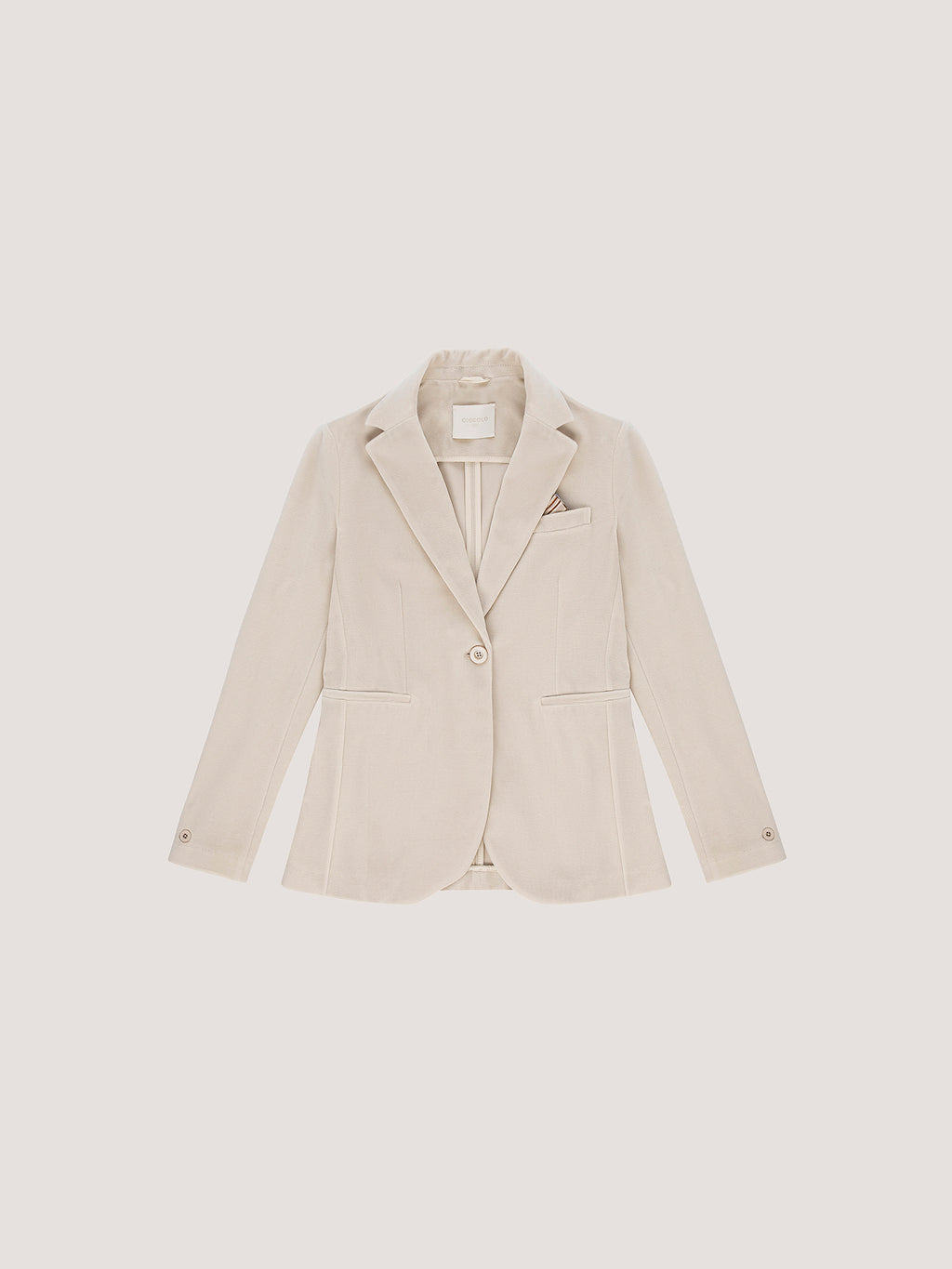 Slim long velour jacket