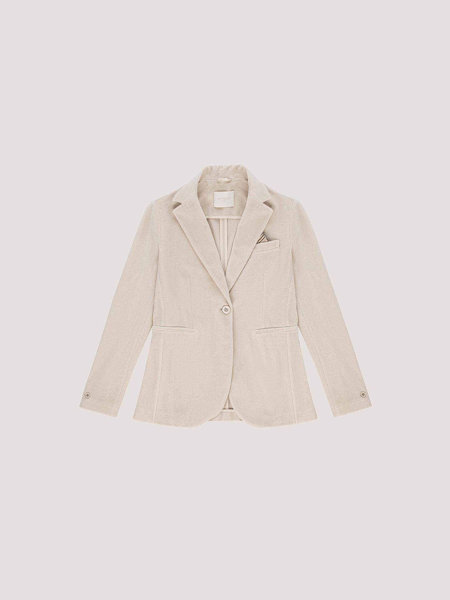 Giacca slim long velour