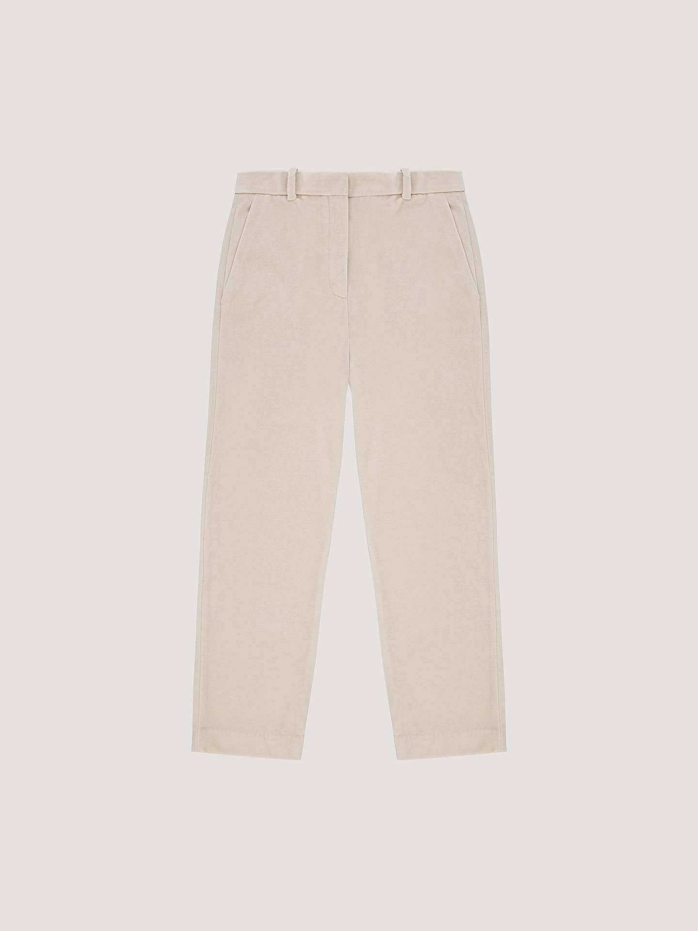 Carrot velour trousers
