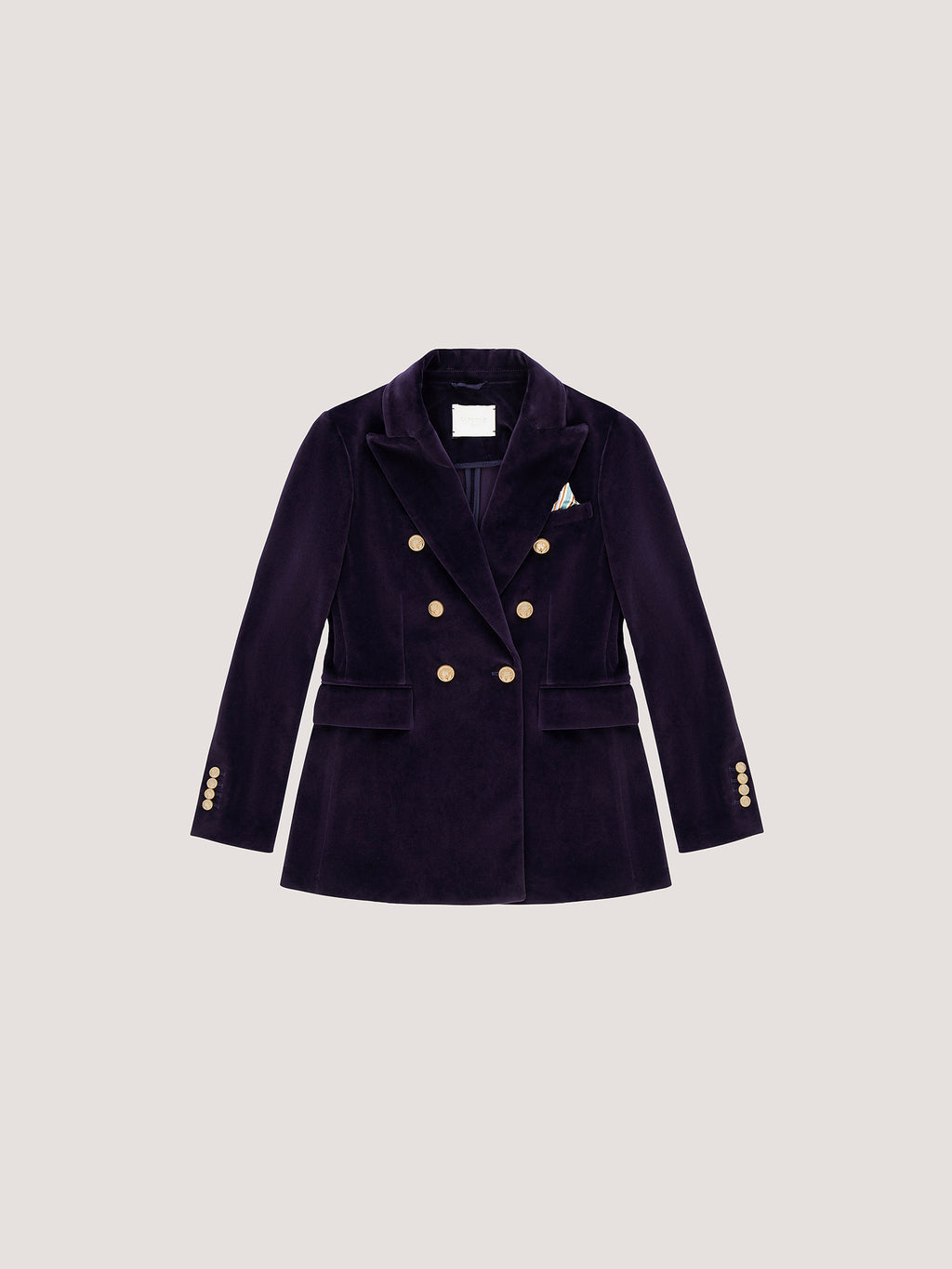 Velour double-breasted jacket