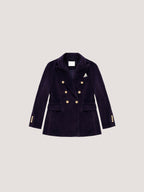 Velour double-breasted jacket