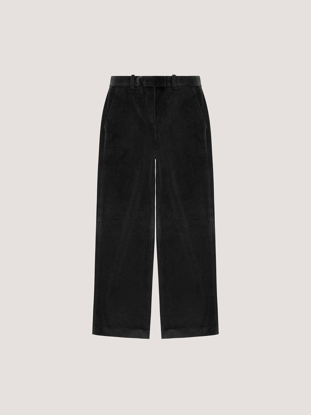 Masculine velour trousers