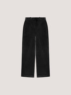 Masculine velour trousers