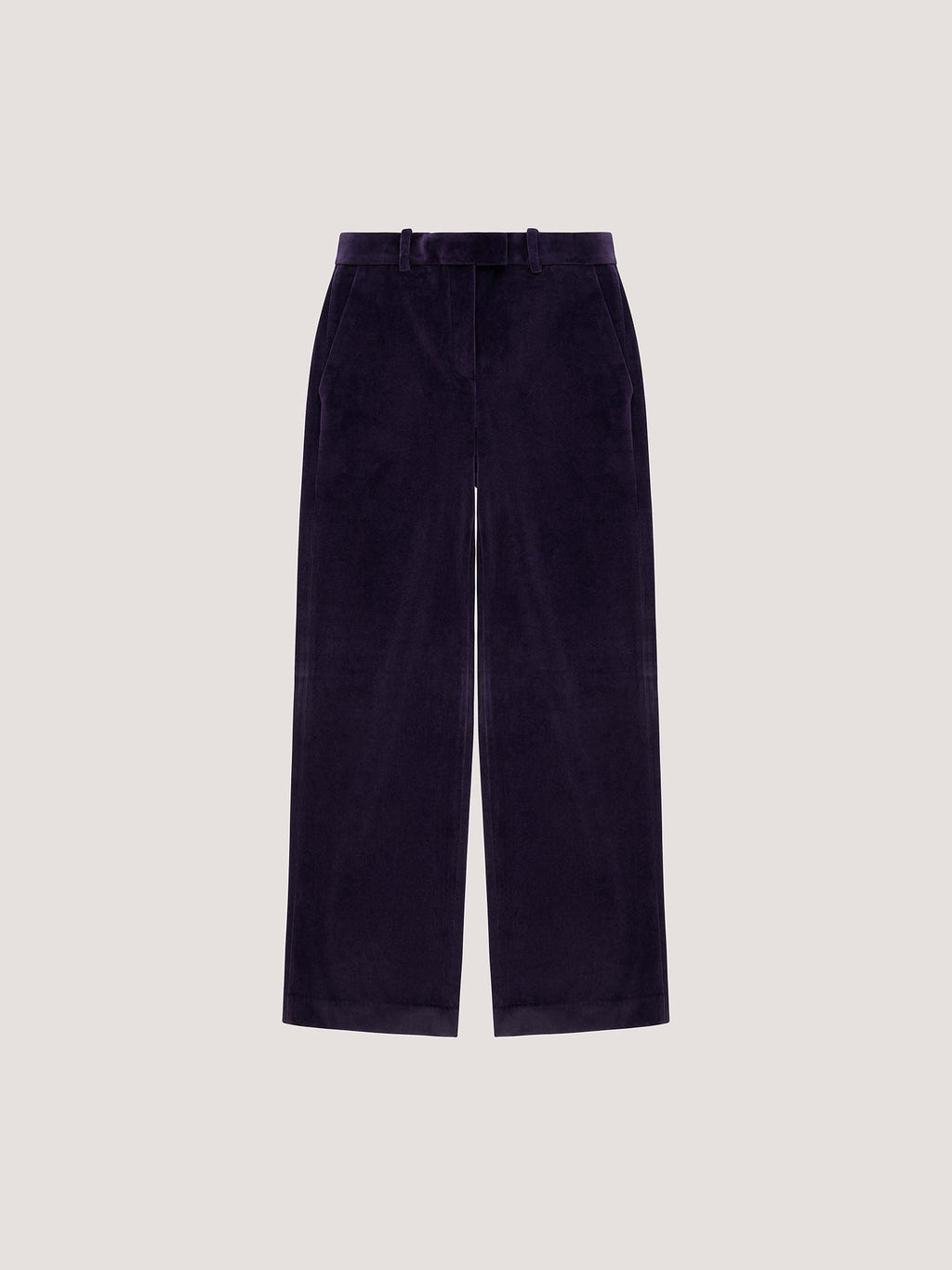 Masculine velour trousers