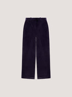 Masculine velour trousers
