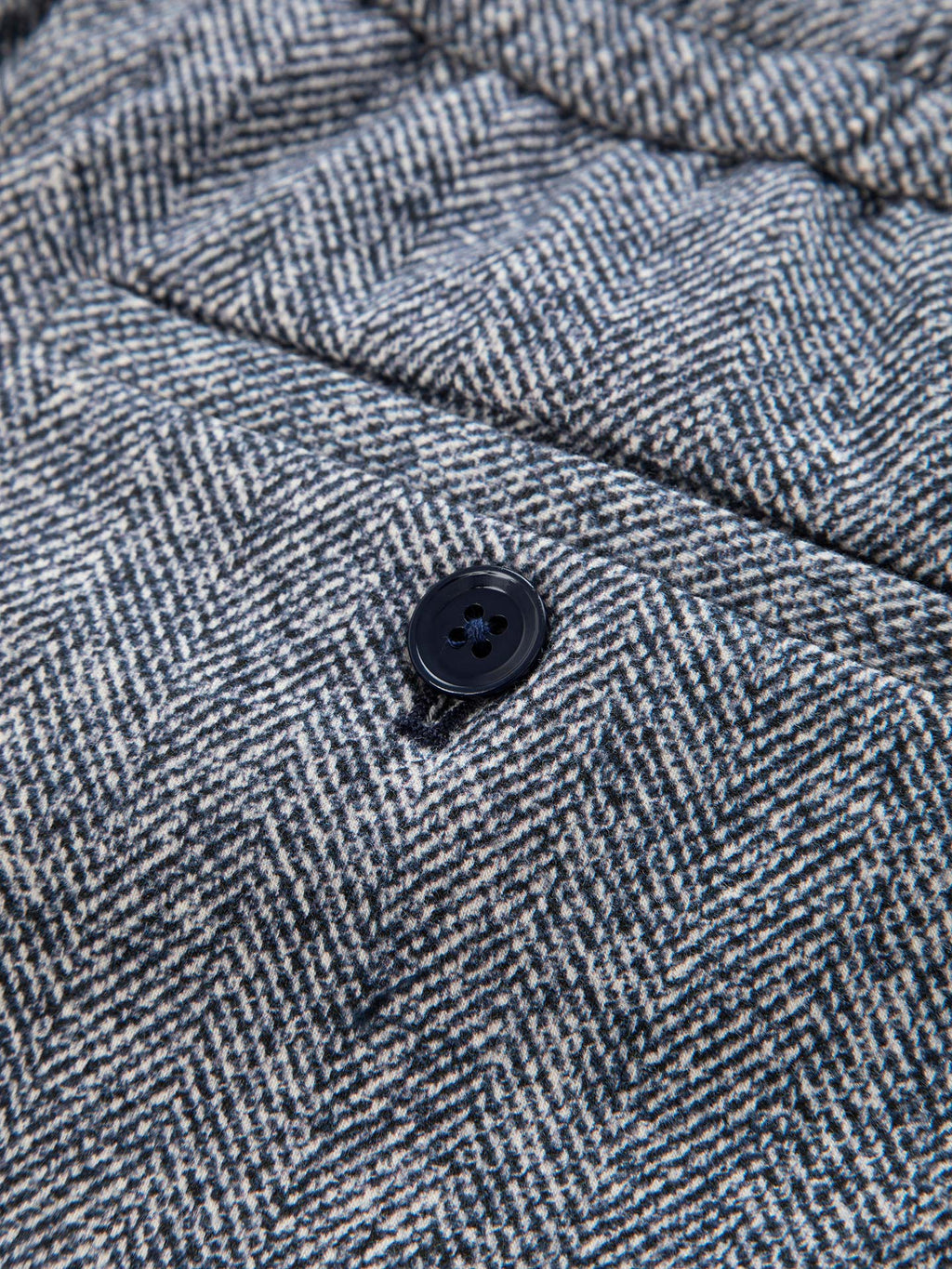 Herringbone coulisse chino trousers