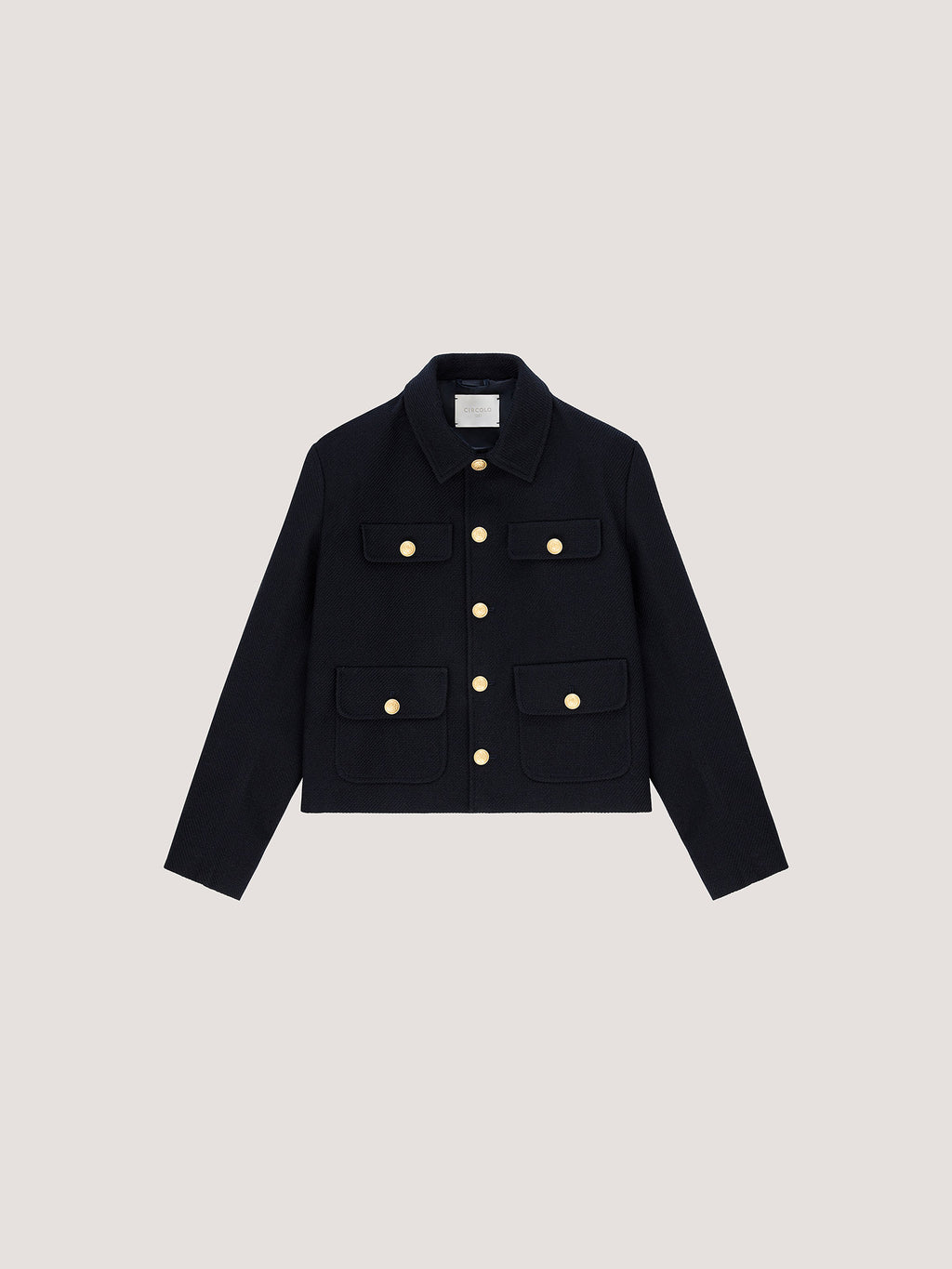 Cropped diagonal jacket