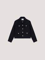 Cropped diagonal jacket