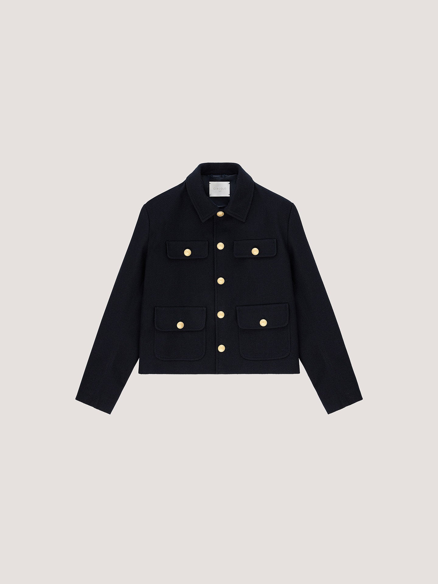 Cropped diagonal jacket