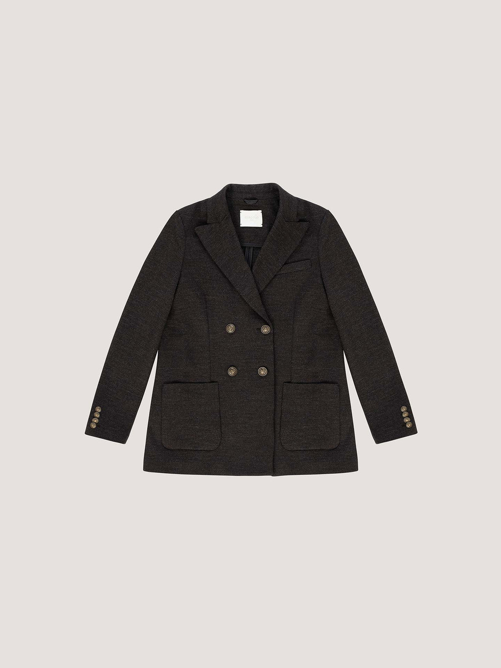 Diagonal double-breasted jacket