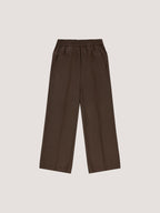 Flannel bistretch wide leg trousers