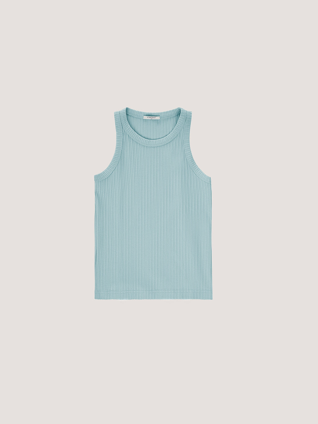 Ribbed Crew-Neck Tank Top