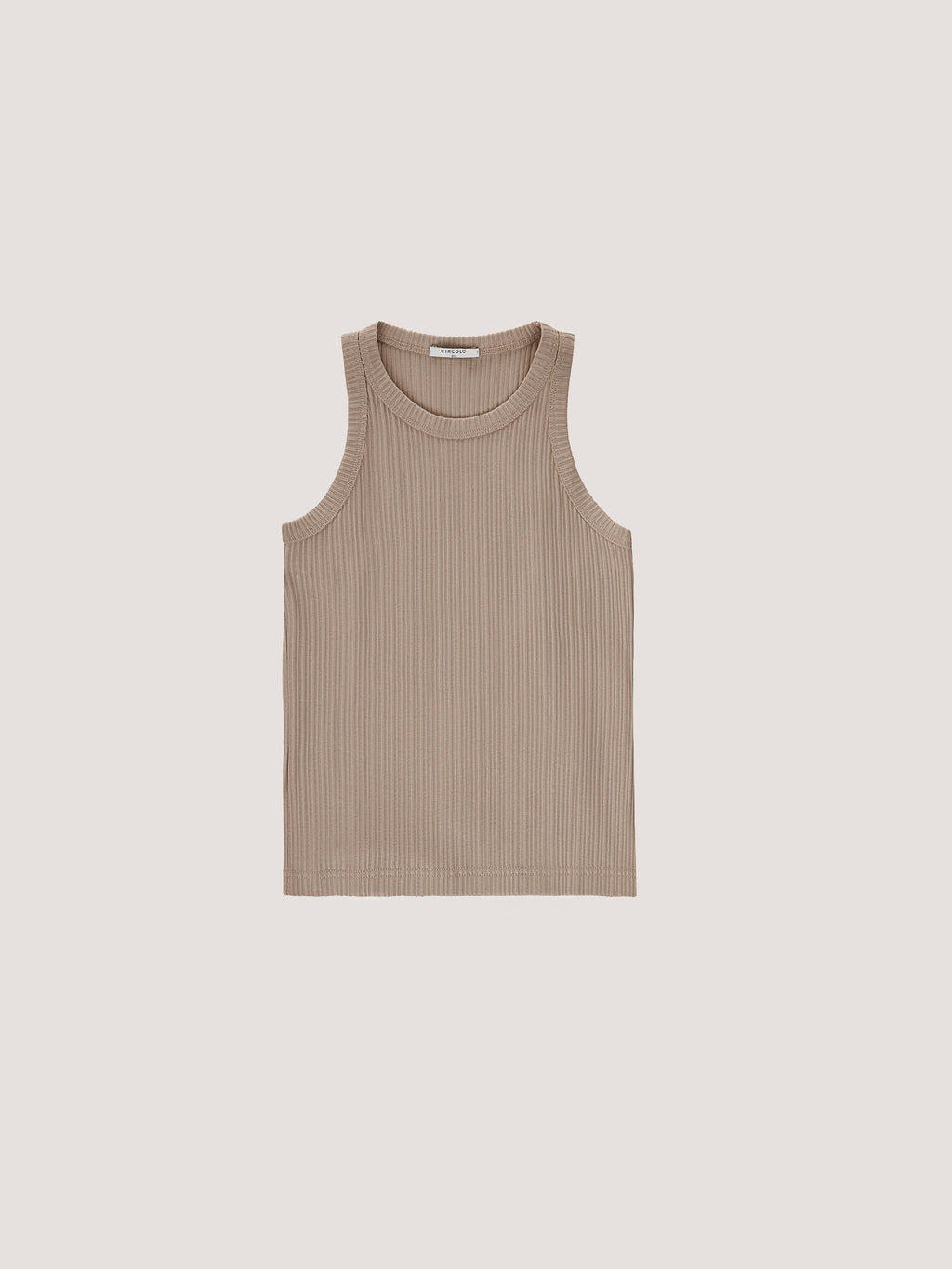 Ribbed Crew-Neck Tank Top