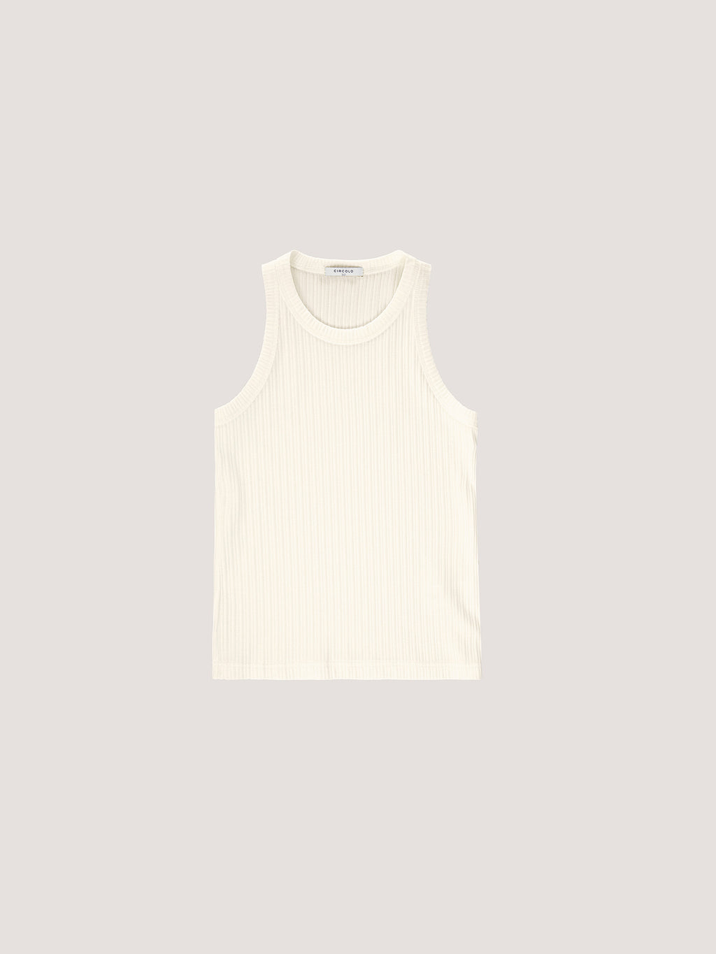 Ribbed Crew-Neck Tank Top