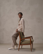 Slim Long Jacket Knitted Striped