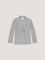 Double-Breasted Jacket in Herringbone Multilino