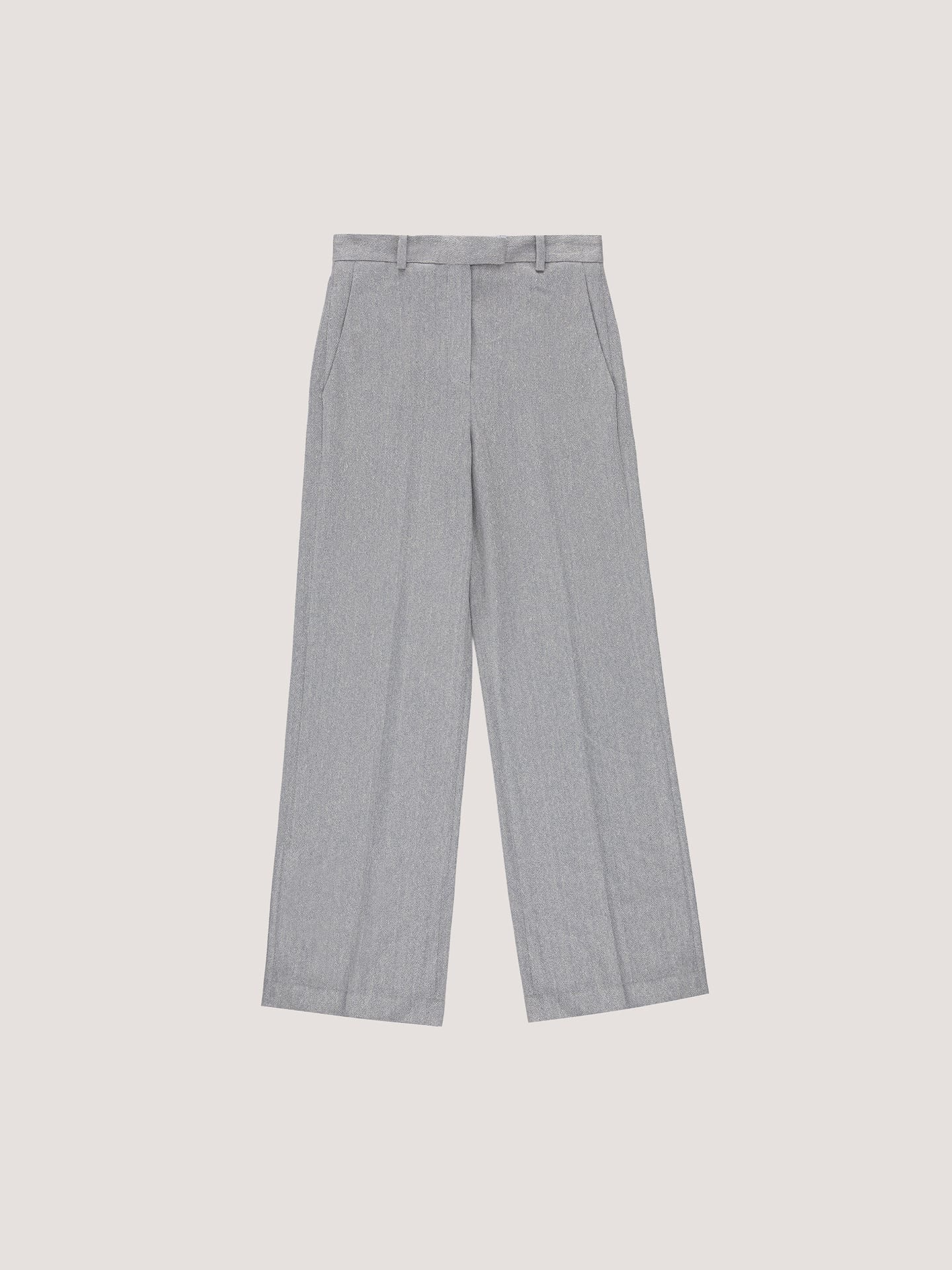 Masculine Trousers in Herringbone Multilino