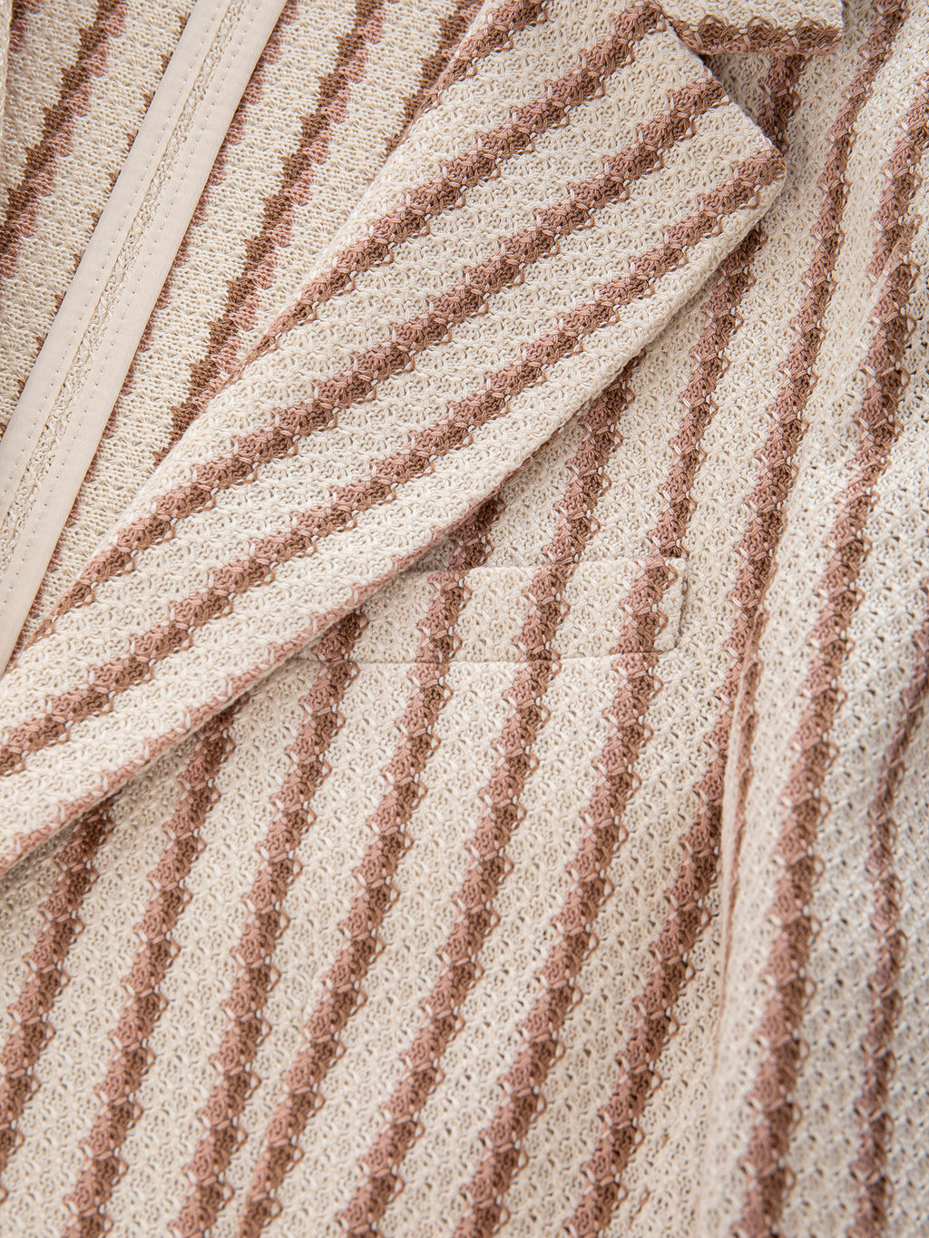 Slim Long Jacket Knitted Striped