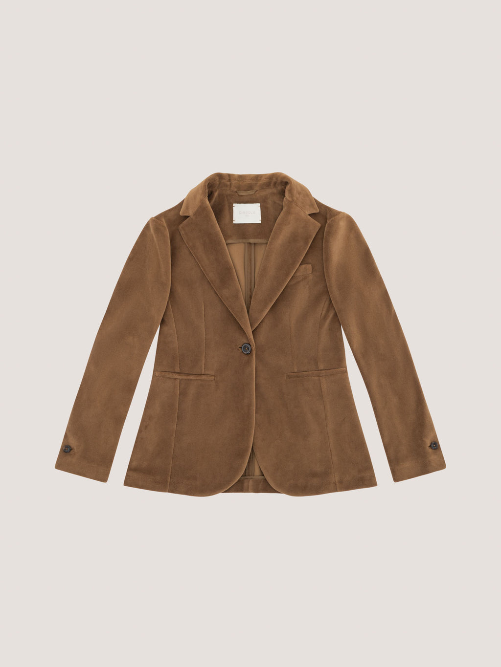 Giacca slim long velours