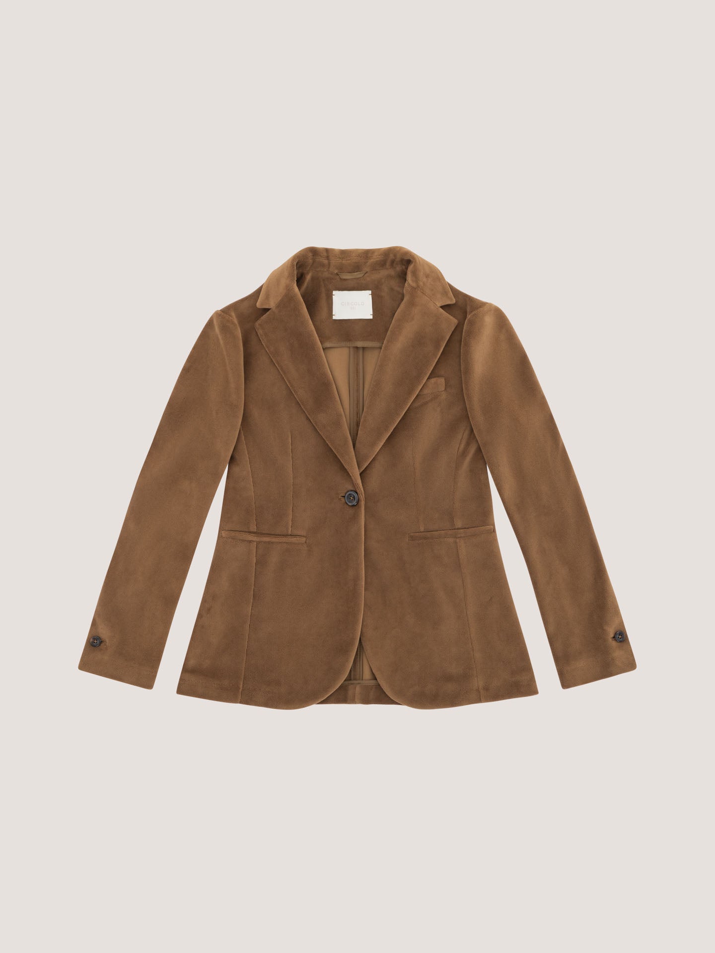 Giacca slim long velours