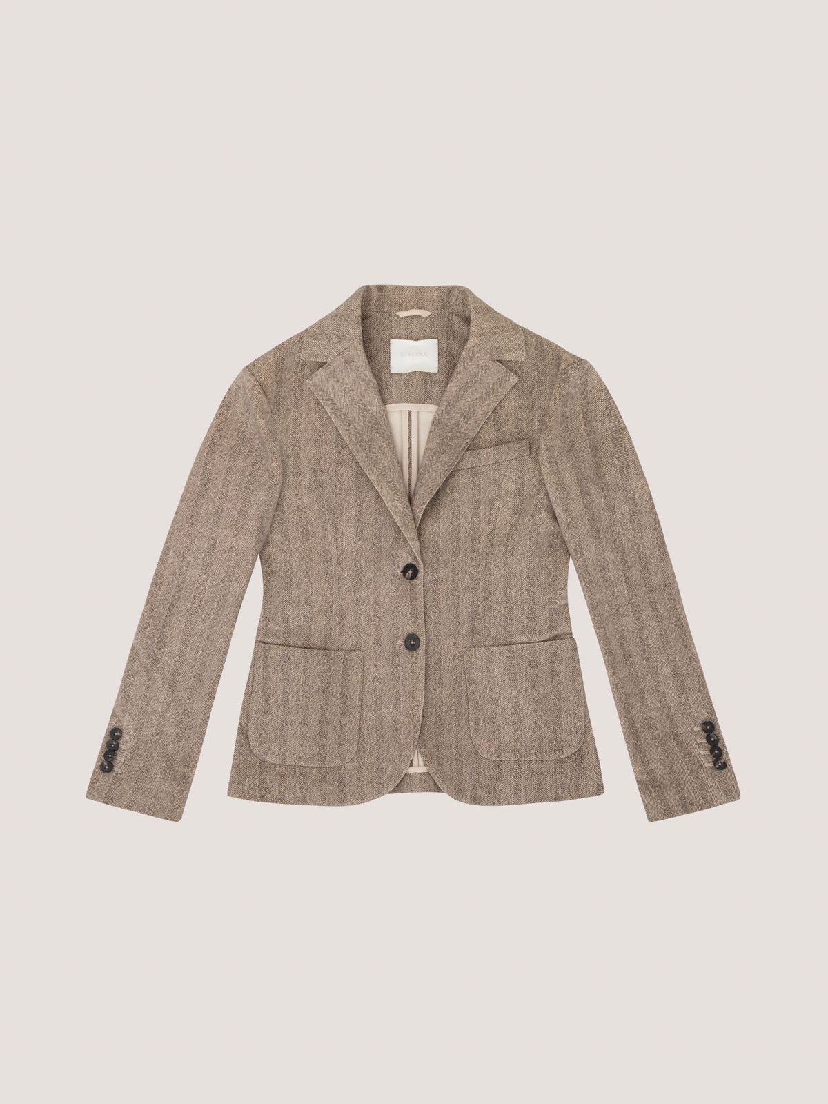 Giacca slim fit herringbone light fleece