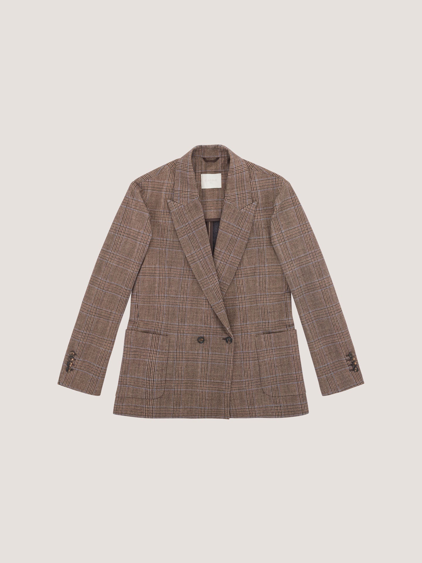 Giacca masculine prince of Wales light fleece
