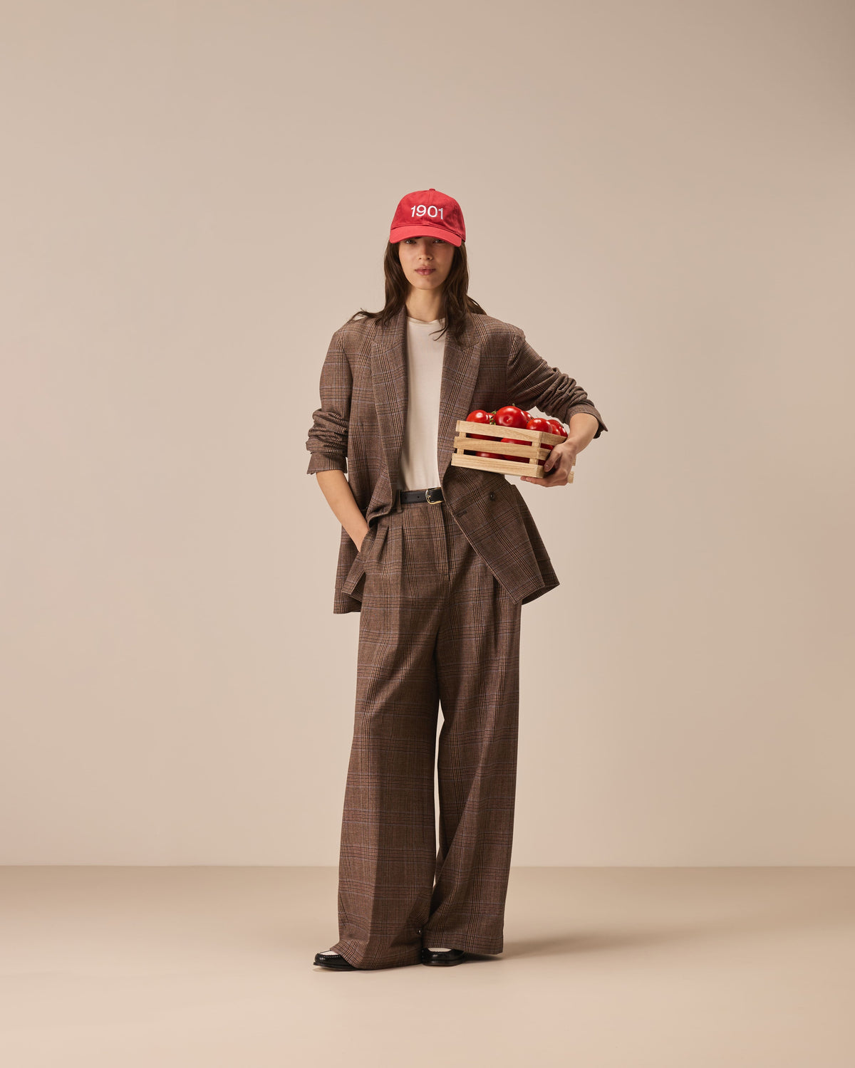 Pantalone masculine doppia pences prince of Wales light fleece
