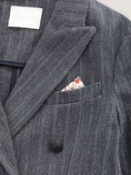 Doppiopetto pinstriped fabric weft light fleece