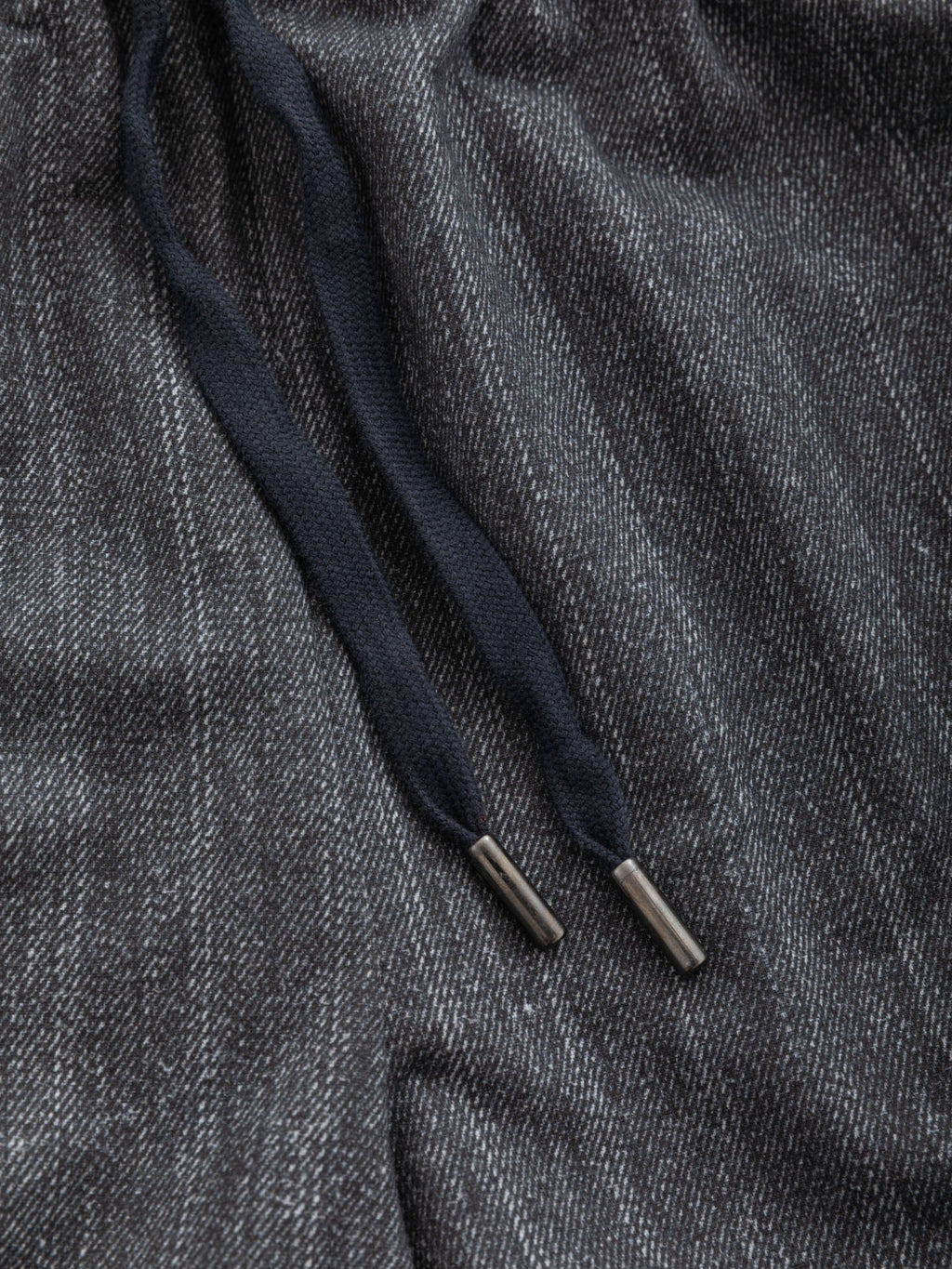 Pantalone wide leg coulisse pinstriped fabric weft light fleece