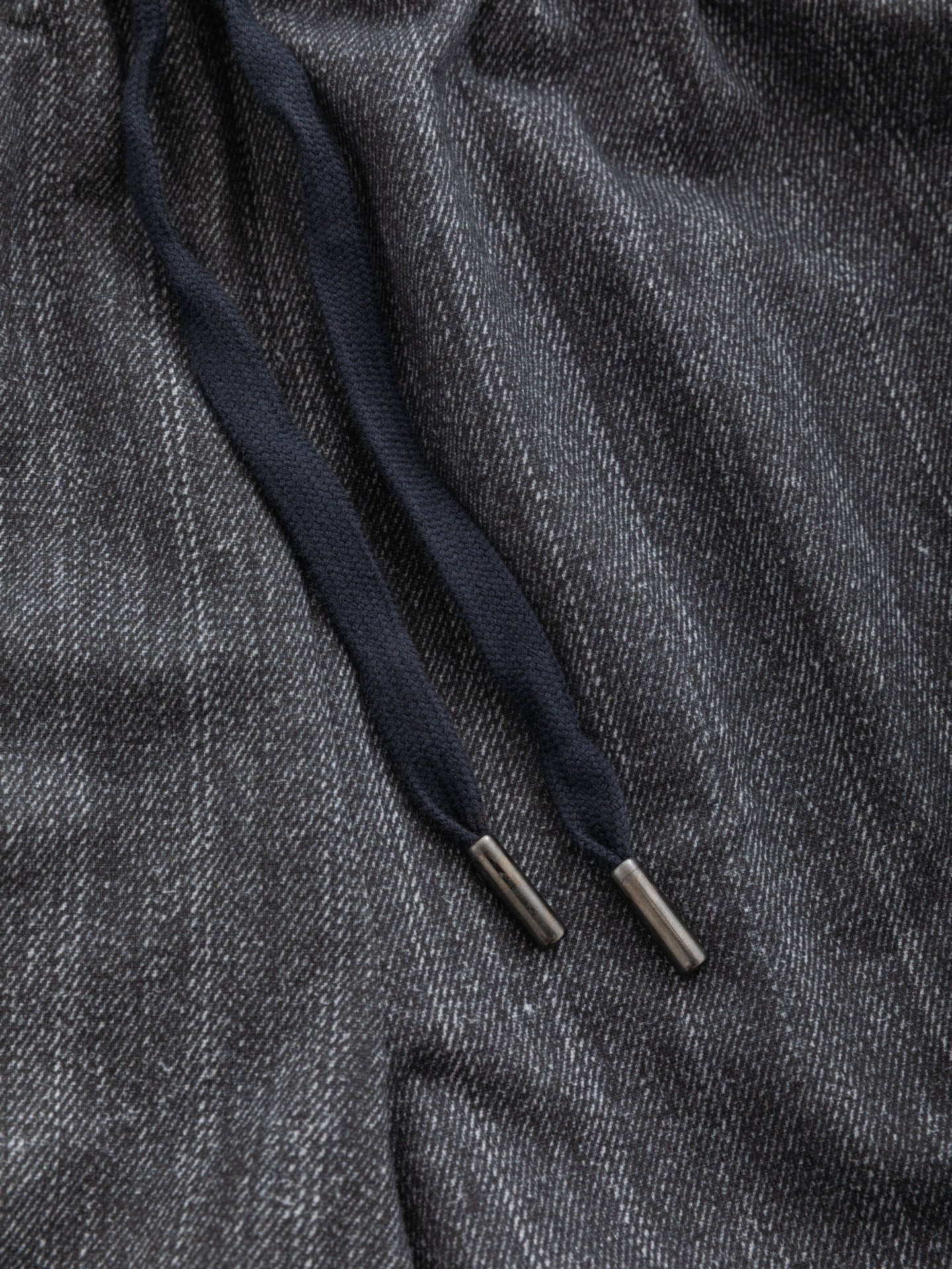 Pantalone wide leg coulisse pinstriped fabric weft light fleece