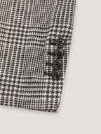 Giacca slim long prince of Wales light fleece