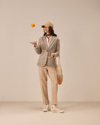 Giacca slim long luxury check wool
