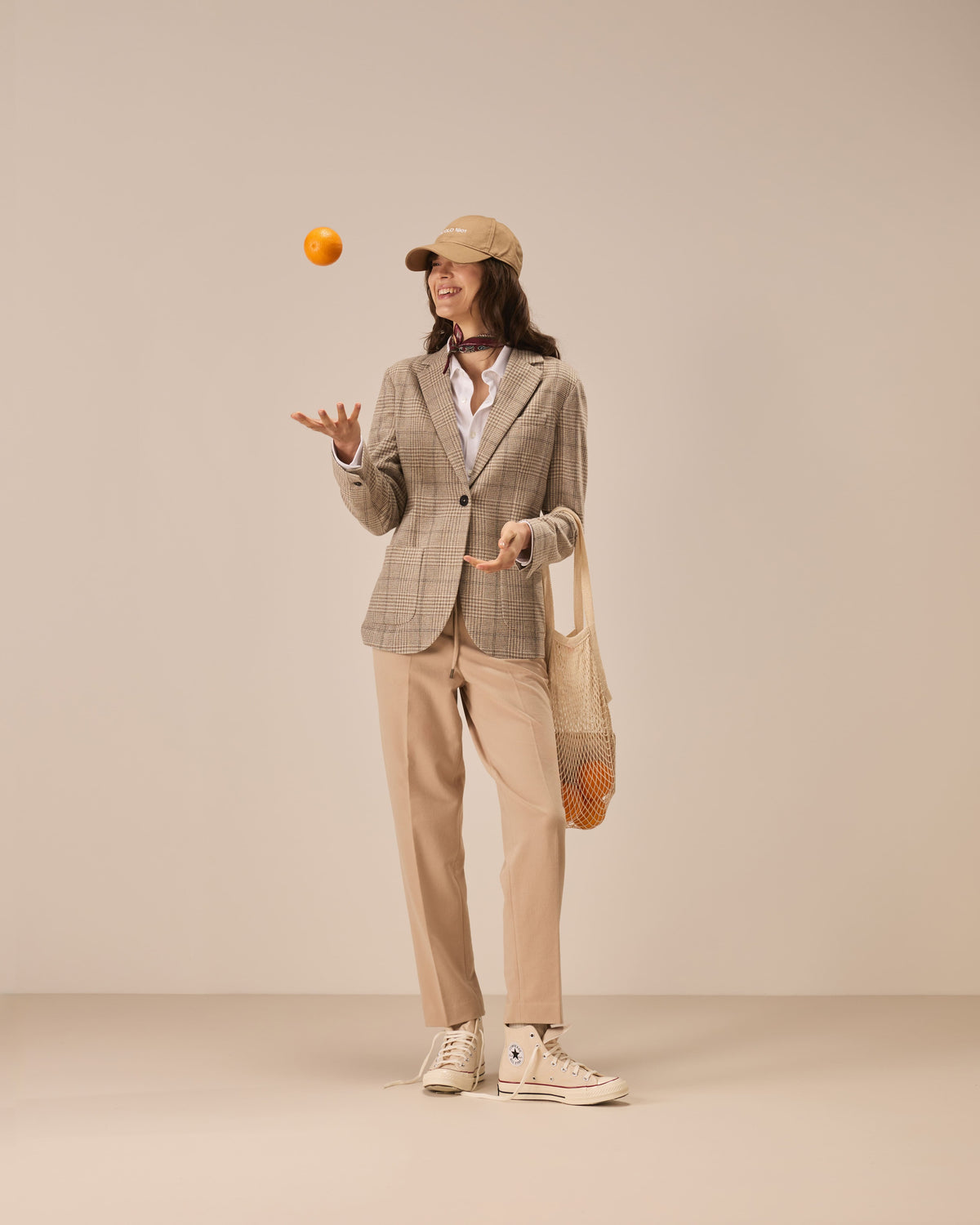 Giacca slim long luxury check wool