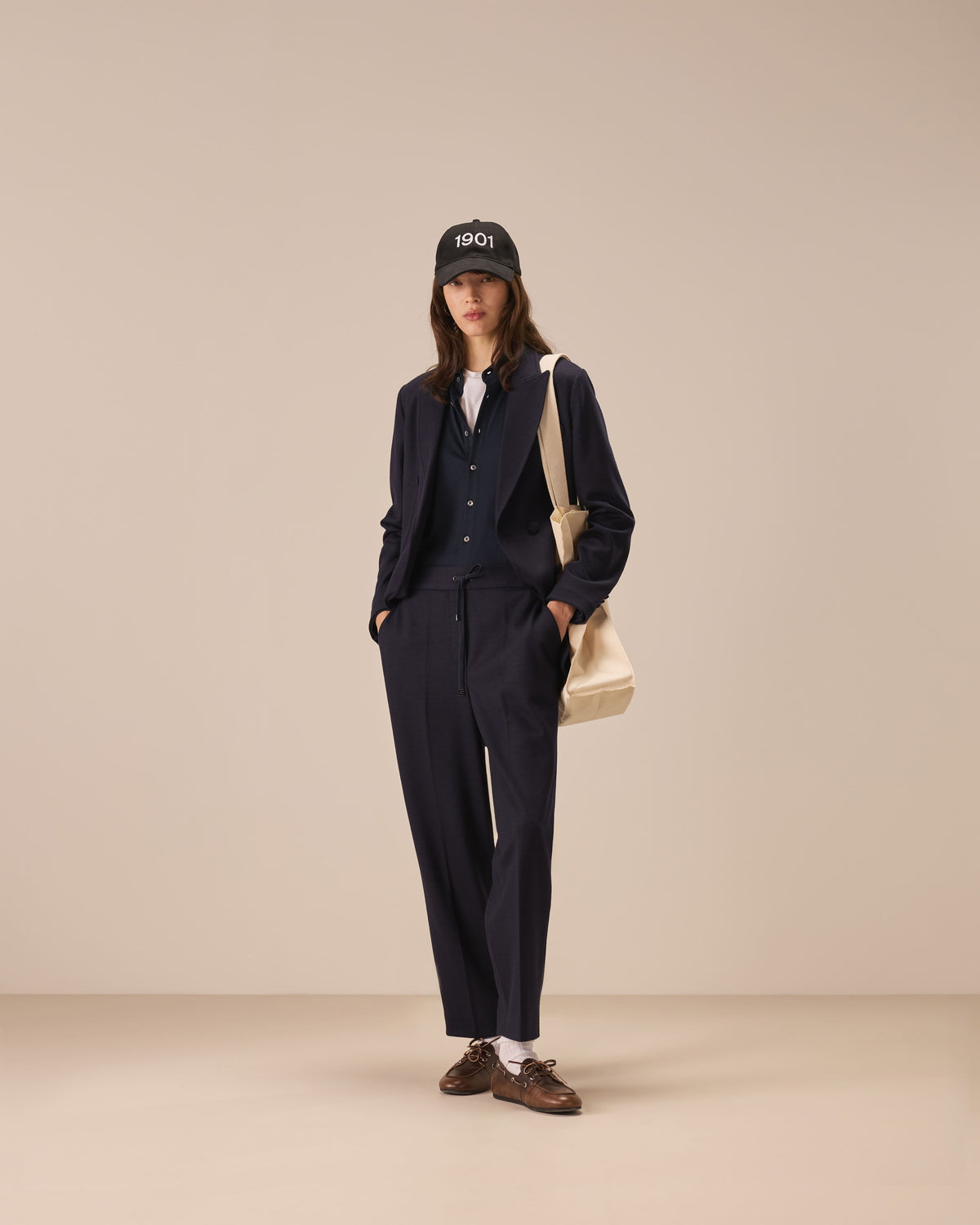 Pantalone carrot coulisse luxury double jersey