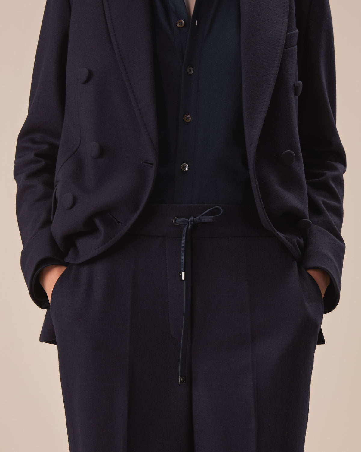 Pantalone carrot coulisse luxury double jersey