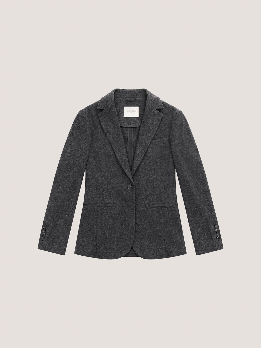 Giacca slim long jersey stretch wool flannel
