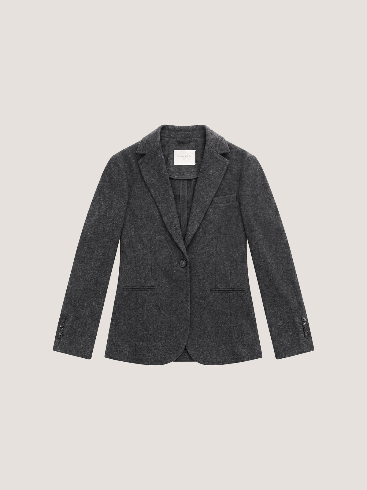Giacca slim long jersey stretch wool flannel