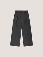 Pantalone wide leg jersey stretch wool flannel