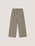 Pantalone wide leg jersey stretch wool flannel