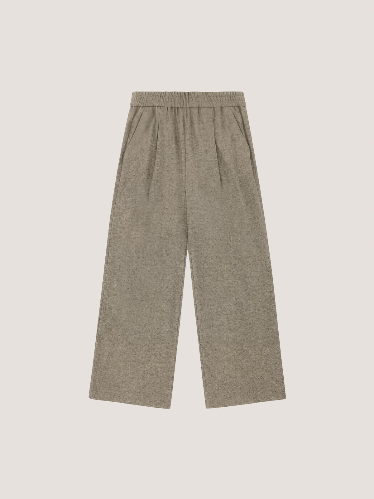 Pantalone wide leg jersey stretch wool flannel