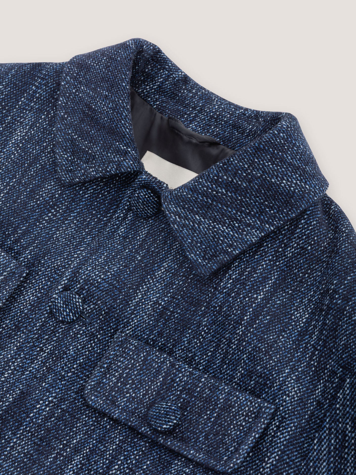 Giacca cropped chenille blu jeans
