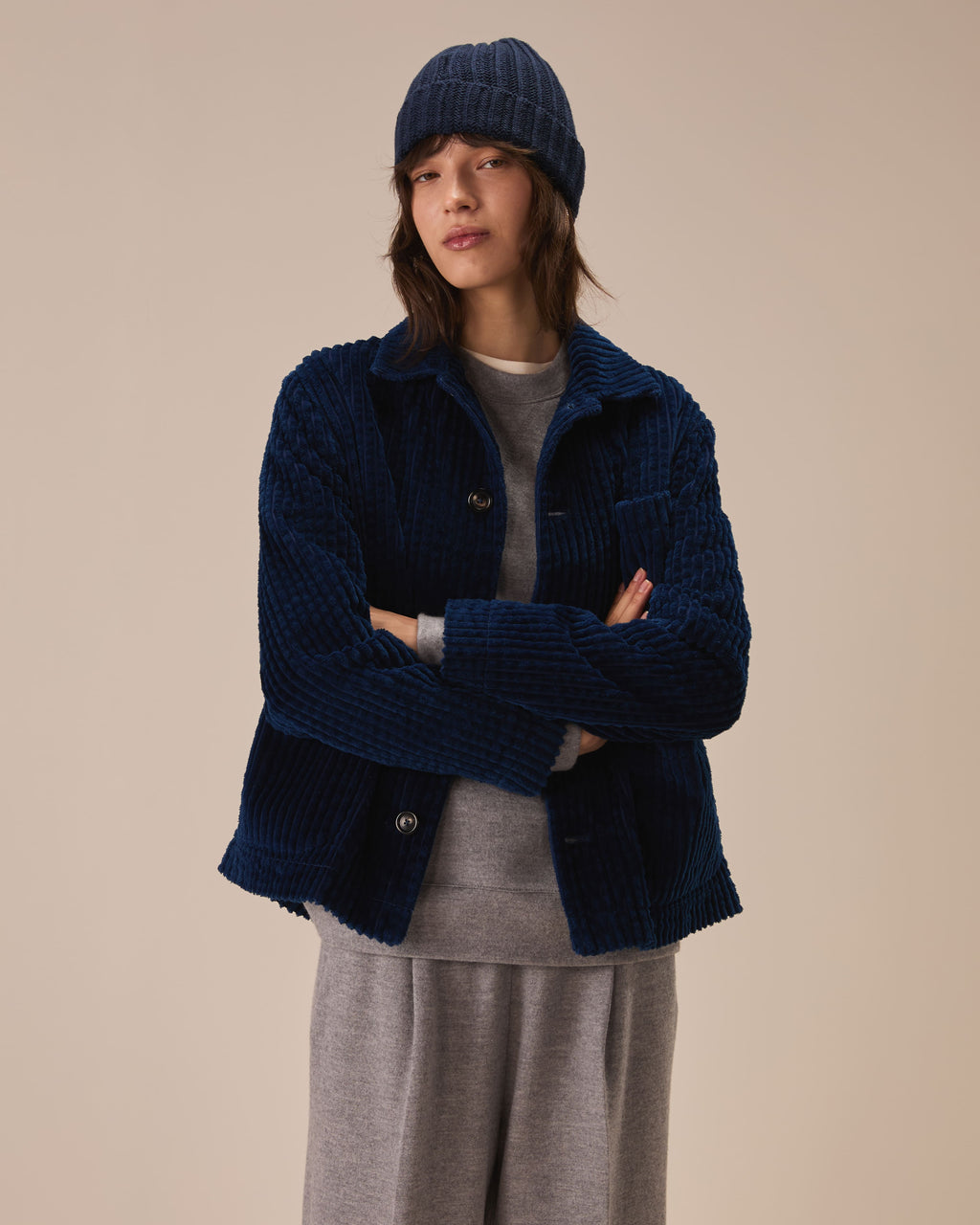 Giacca panama indigo big corduroy