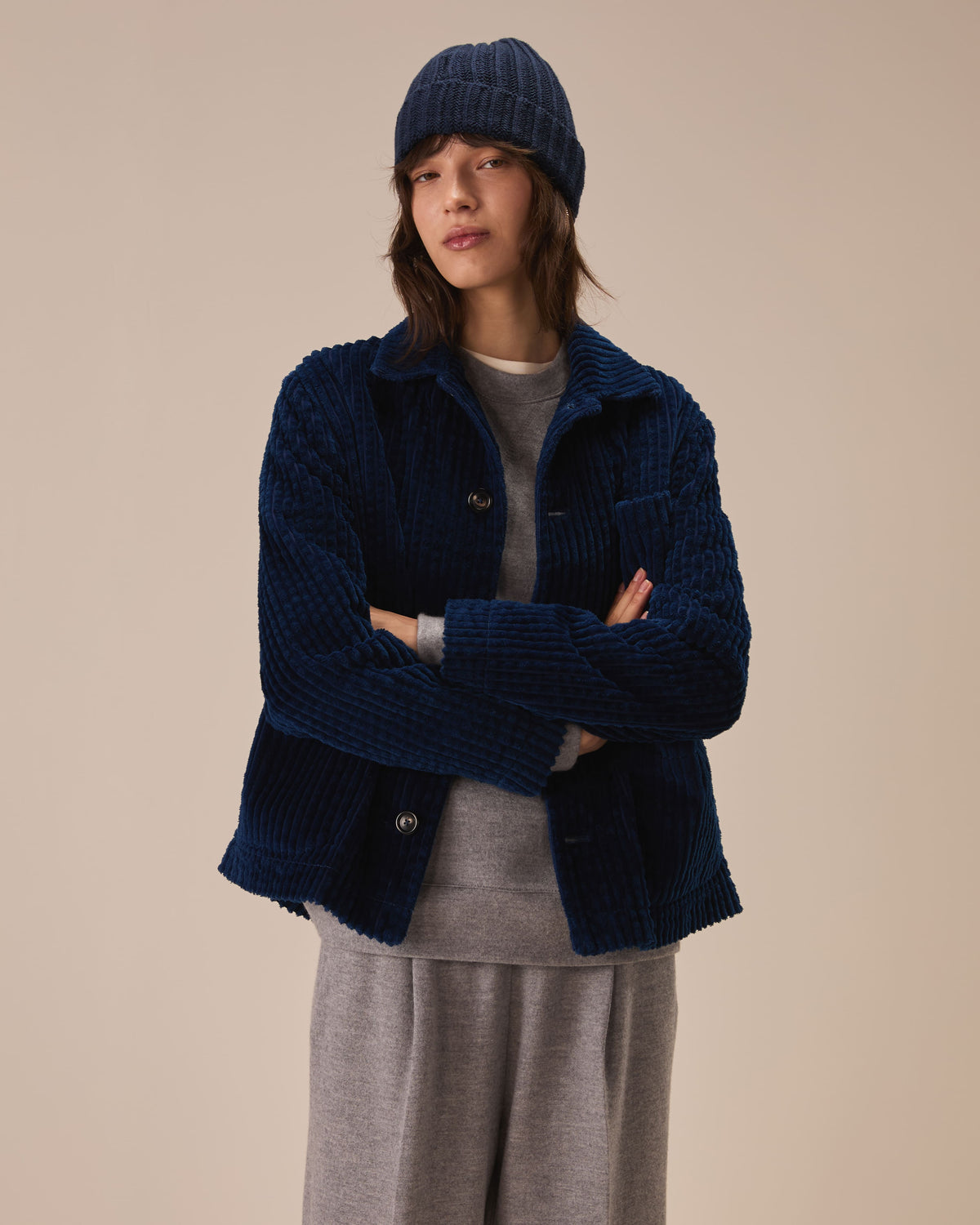 Giacca panama indigo big corduroy