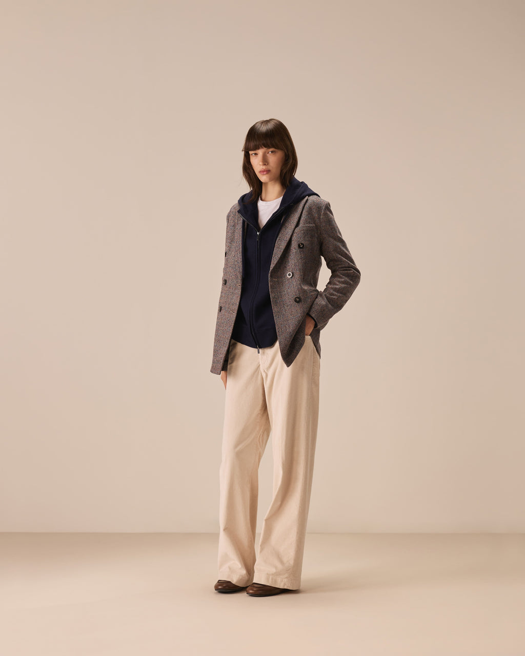 Doppiopetto luxury herringbone tweed